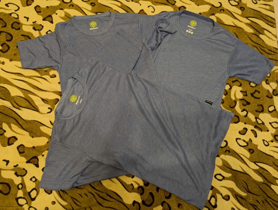 Мужская теплая термофутболка, футболка, термобелье Beeswift, XL.