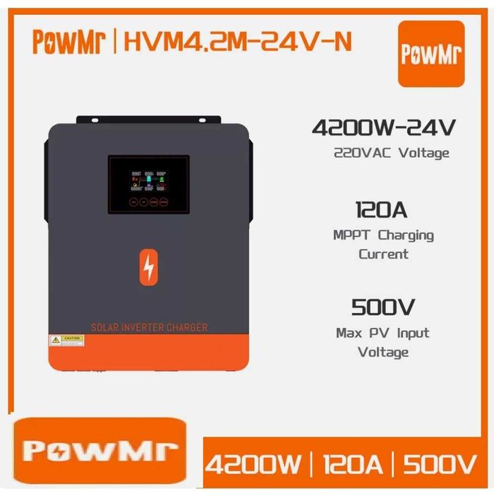 Гибридный инвертор PowMr 4.2kW 24V 4200Вт
