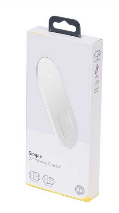 Бездротовий зарядний пристрій Baseus Simple 2 в 1