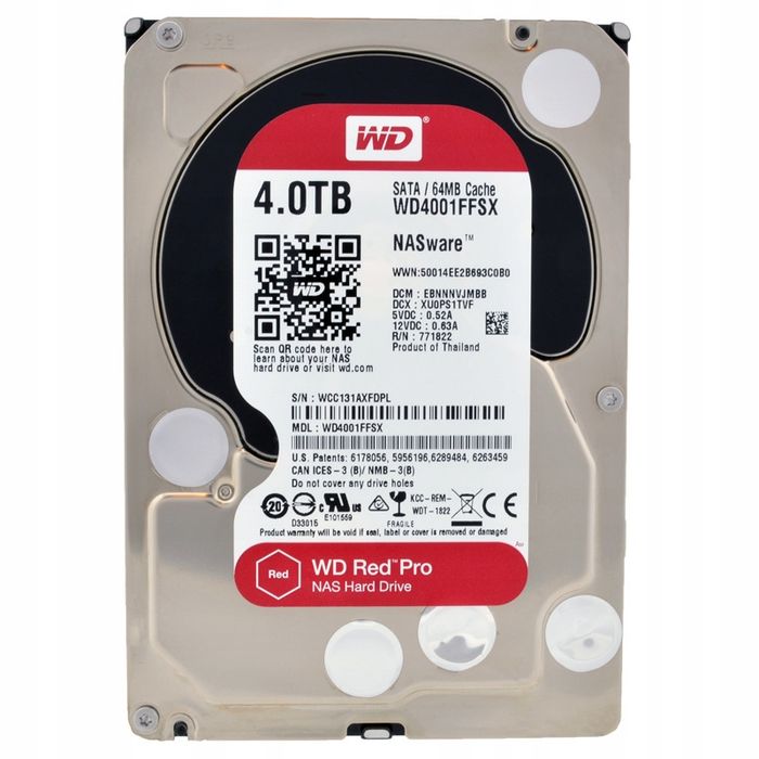 Dysk Twardy Western Digital Red Pro Wd4001Ffsx 4Tb Sata  Uszkodzony