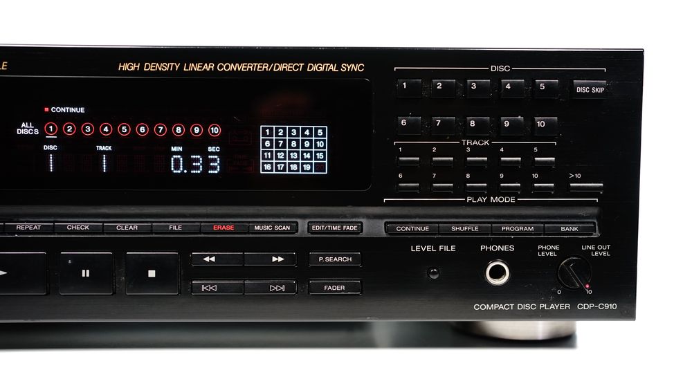 Zmieniarka na 10 CD SONY CDP-C910 DAC 16 BIT