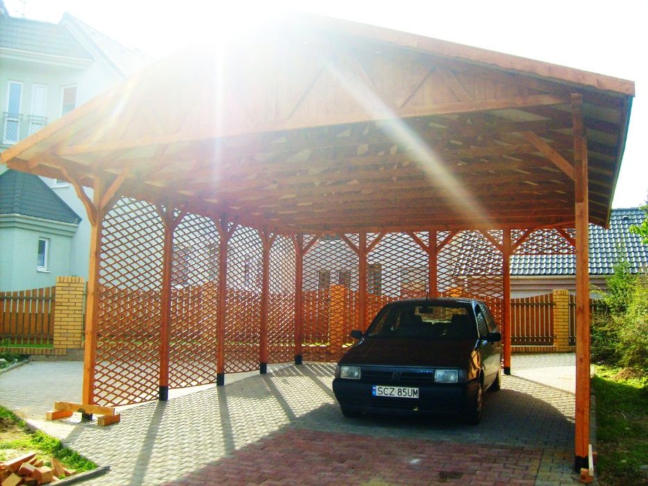 wiata drewniana,garaż,budynek gospodarczy,ogrodowy,magazyn,6x5m