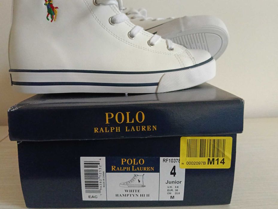 Ralph Lauren nowe oryginalne białe buty dla dziecka rozm. 35
