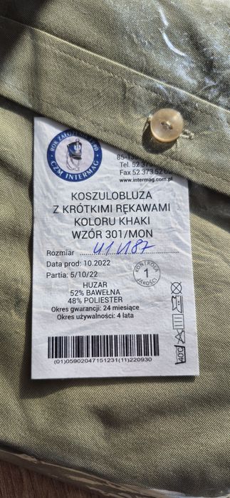Koszula oficerska męska