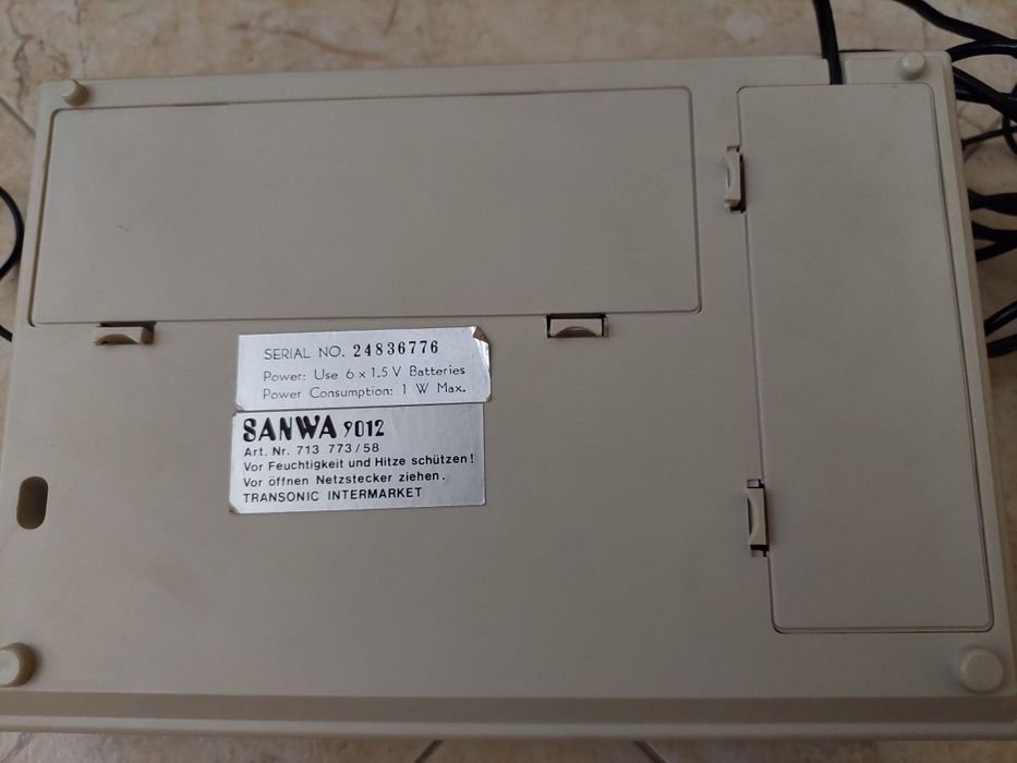 Consola video jogos anos 70 SANWA 9012 com 6 jogos