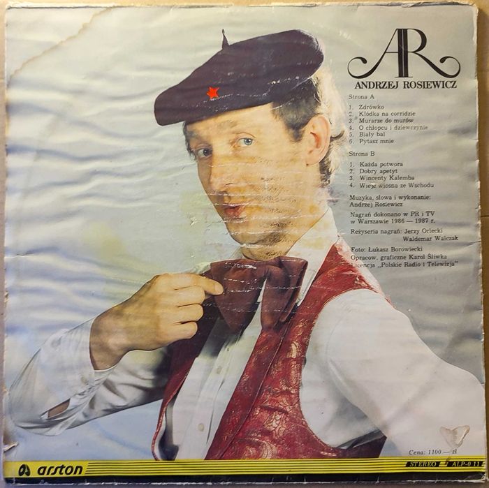 Andrzej Rosiewicz "AR" winyl, płyta winylowa LP