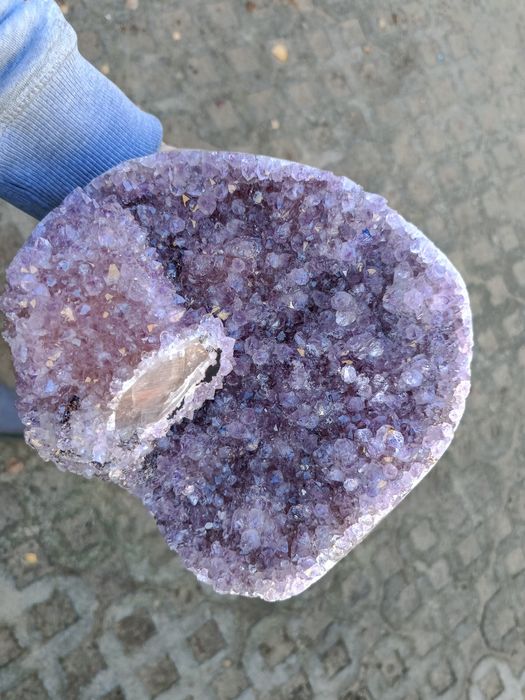 Naturalny kamień Ametyst Geoda polerowana Duża