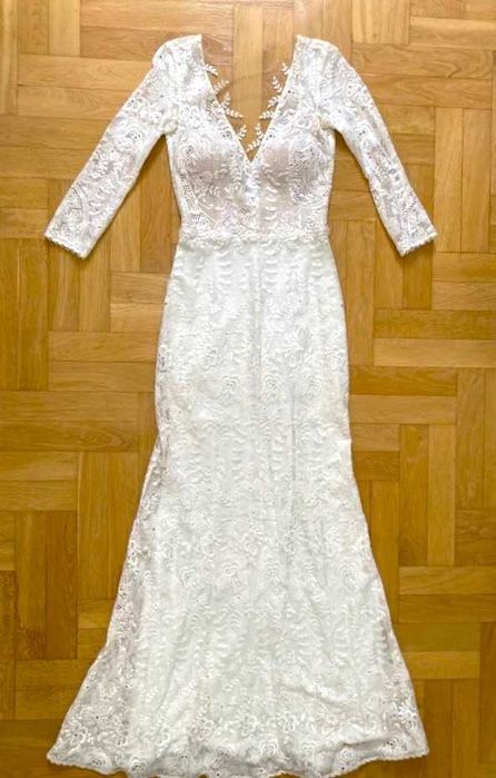 Suknia ślubna Anna Kara Jophiel boho koronkowa