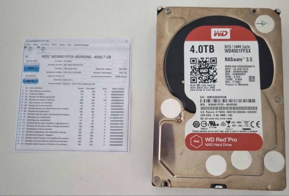 Disco Rogido WD Red Pro 4 TB Exelente estado