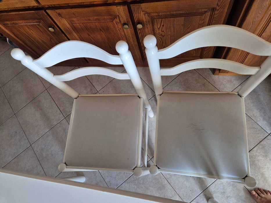 Mesa de cozinha branca, extensível