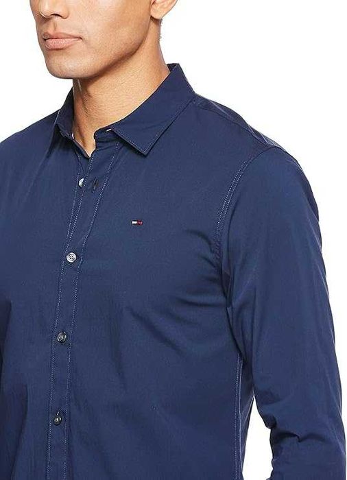 Męska Koszula TOMMY JEANS Original Stretch Slim Bawełna Black Iris M