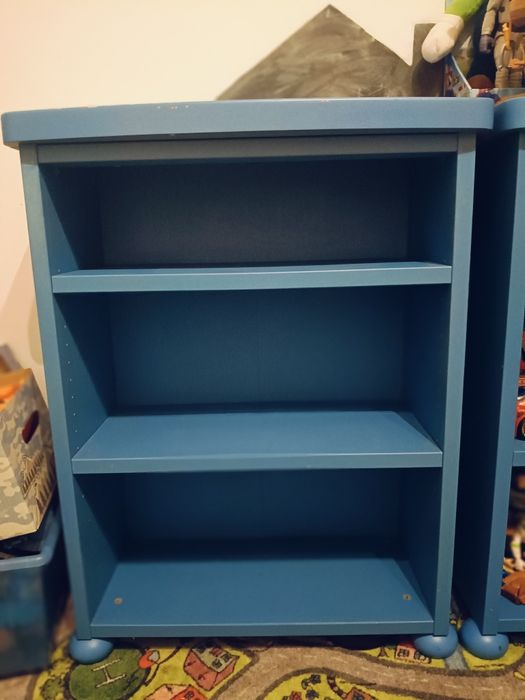 Niebieski Regał Szafka na zabawki Ikea Mammut