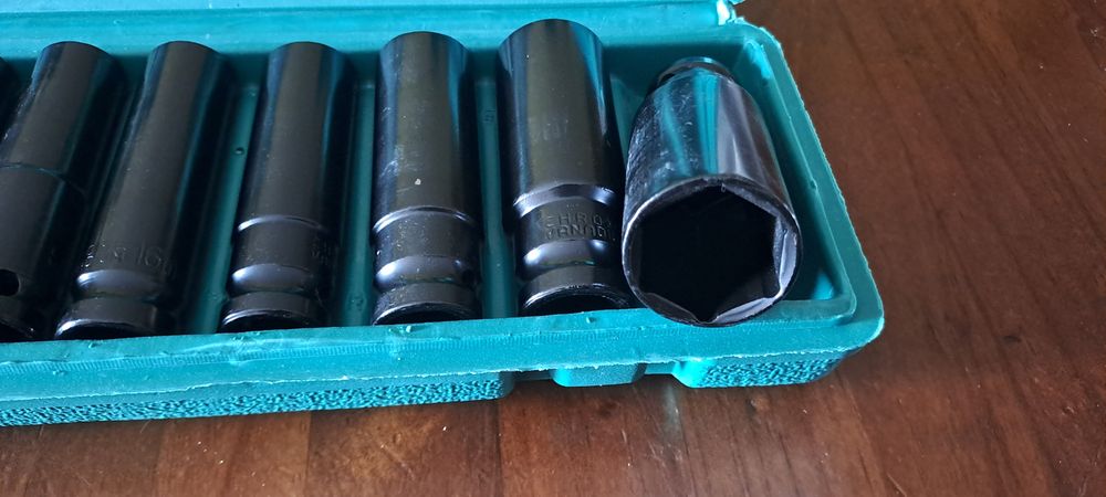 Conjunto de 10 chaves de soquete universal para Pistola de impacto 1/2 (Artigo Novo)