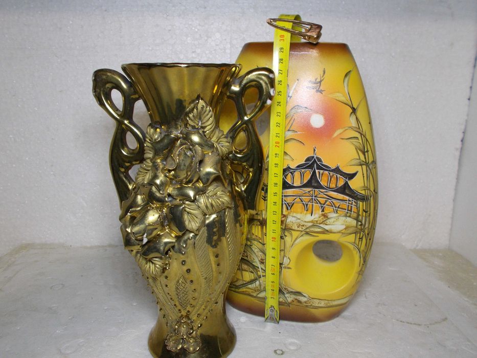 Вазы керамика , красивые позолота и роспись