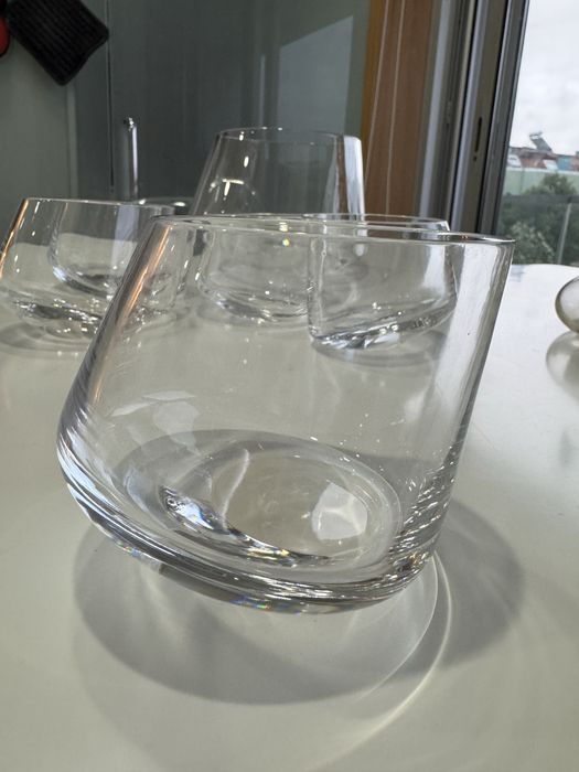 Balde de gelo e 5 copos Cristal Atlantis