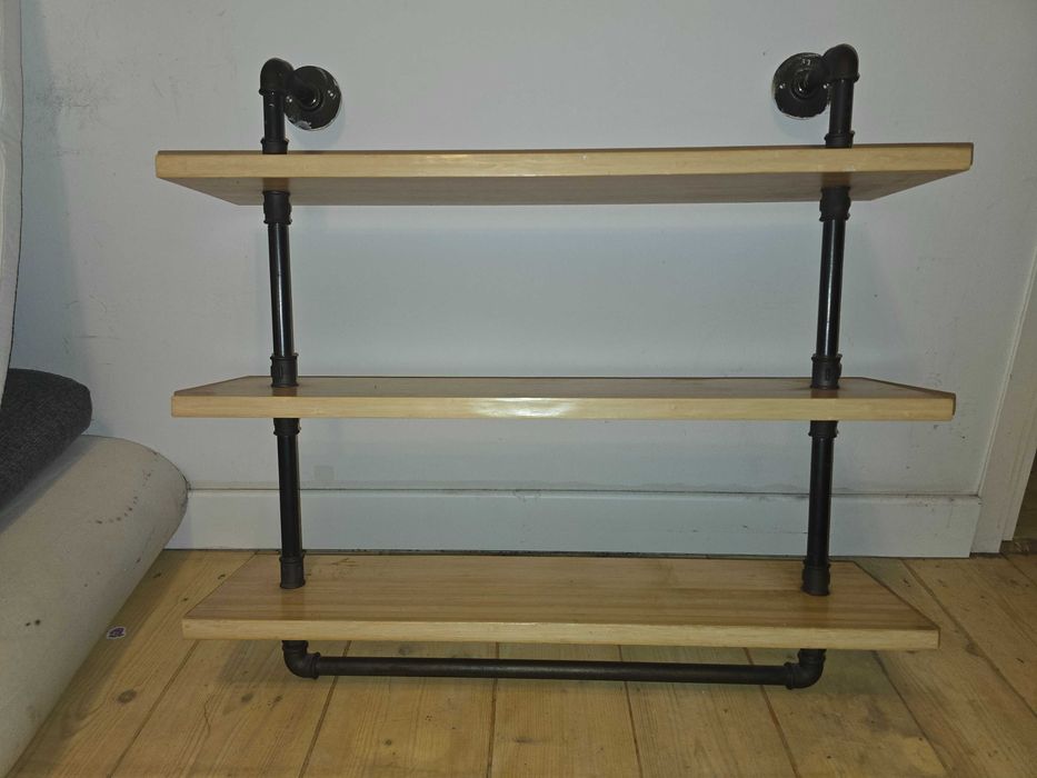 Półki regały loft bambusowe