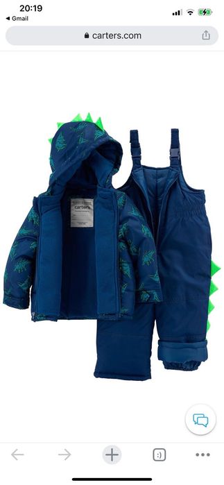 Komplet zimowy kurtka i kombinezon zima Carters. Supercena!
