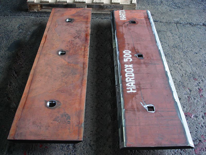 Ніж на ківш, кромка ковша Сталь Quard, XAR, Хардокс, Hardox 450