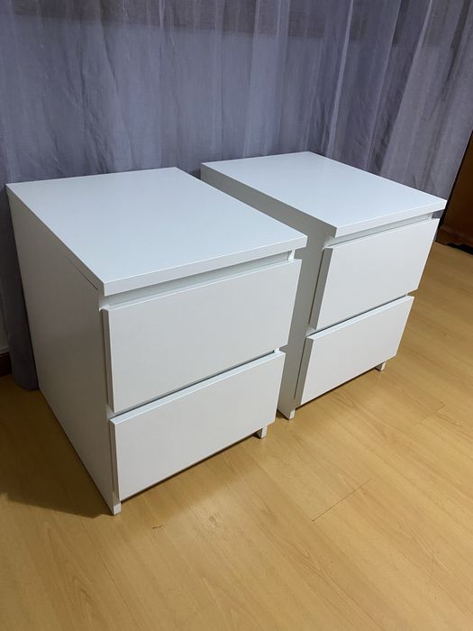 2 mesas cabeceira malm ikea
