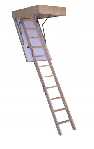 Schody strychowe ocieplane Termo drewniane 70x120 gr. 53mm