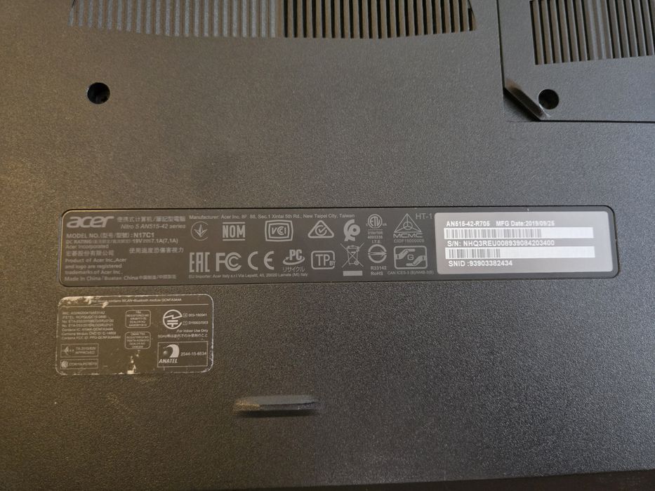 Продам ноутбук Acer Nitro 5 515-42 RX560 1TB