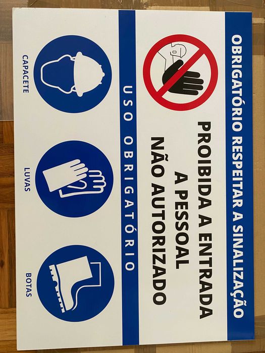 Aviso segurança obra