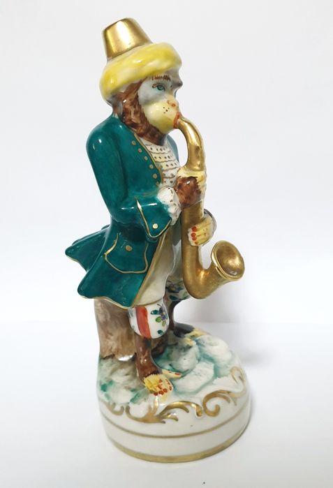 Raras antigas figuras "banda de macacos" em porcelana alemã Sec. XIX