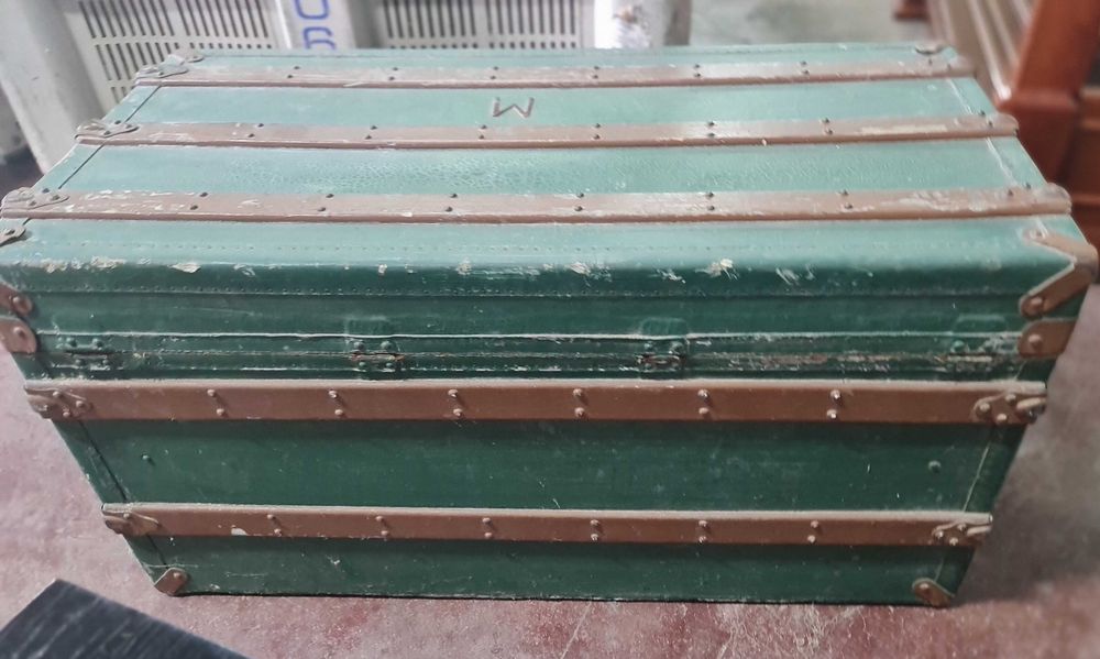 Arca de Arrumação – Madeira & Pele | Estilo Baú Francês Antigo