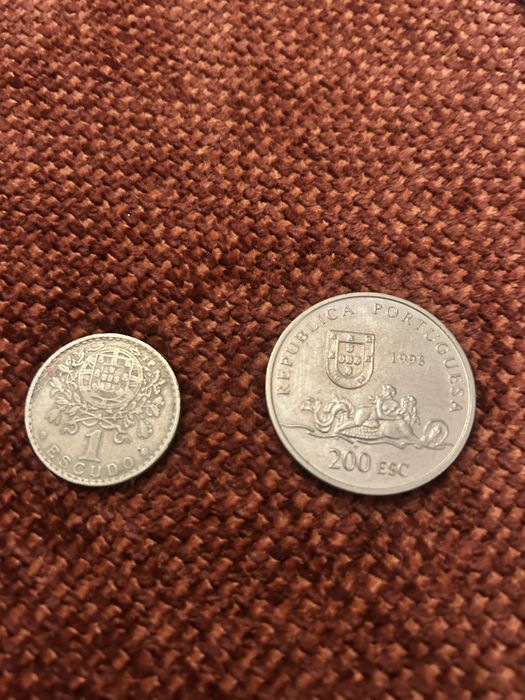 Moedas antigas de colecao