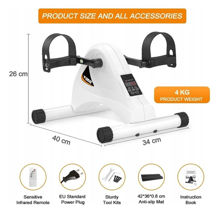 Електричний реабілітаційний міні велотренажер для рук і ніг FITODO