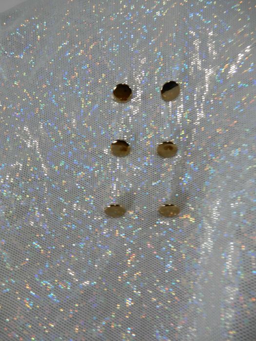 Strój do akrobatyki body gimnastyczne białe mieniące 34 XS 36 S