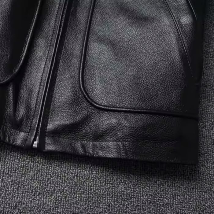 Męska kurtka skórzana ramoneska bikerka klasyczna skóra naturalna