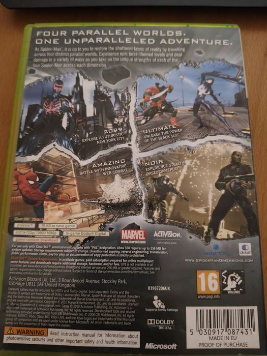 Gra Xbox 360 Spider-Man Shattered Dimensions
