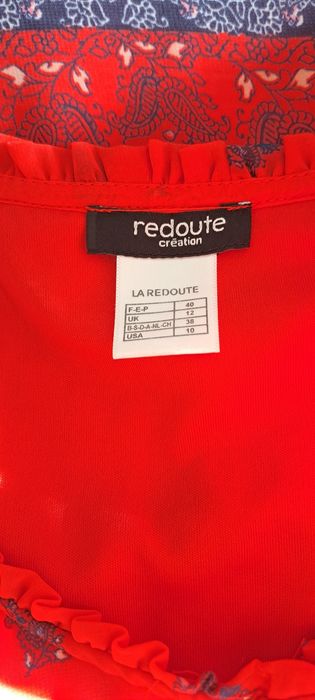Vestido estampado com pormenores muito delicados, Tam 38