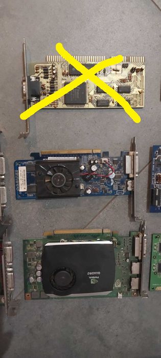 Retro karty graficzne nvidia, ati i inne