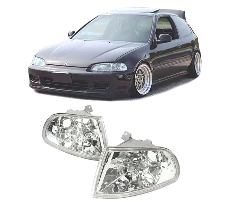 PISCAS FRONTAIS HONDA CIVIC 91-95 FUNDO CROMADO