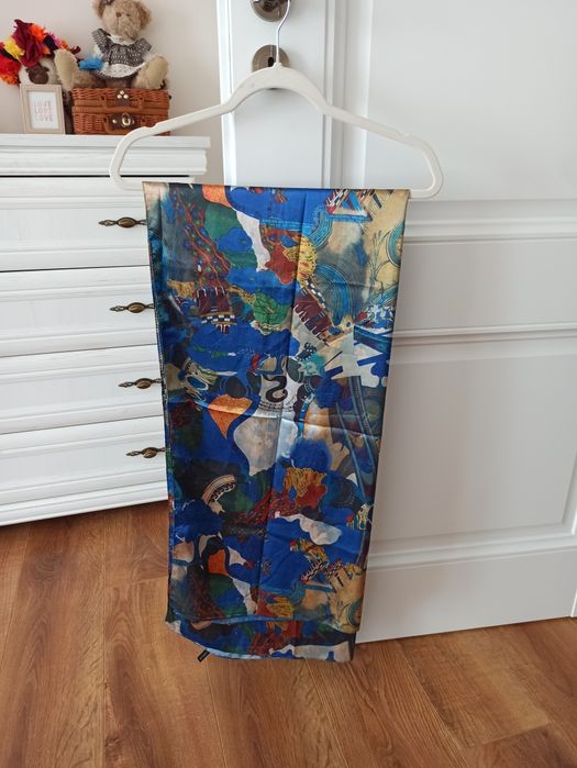 Szal dwustronny jedwabny 74x 160cm