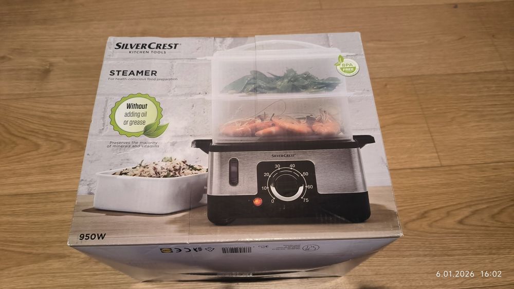 Darmowa wysyłka. Parowar Silvercrest SDG 950 C3 o mocy 950 W.