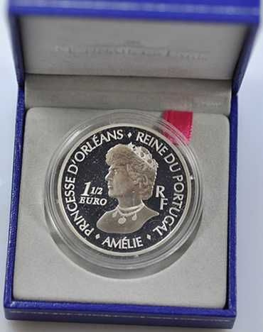Moeda França 1 1/2 Euro "Reine Amélie" 2006
