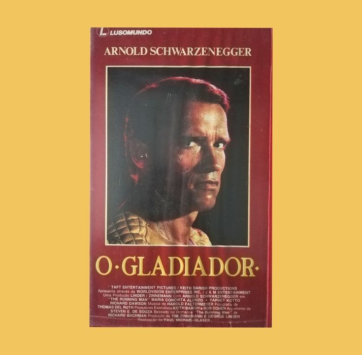 Filme "O Gladiador", em formato VHS original, 1987