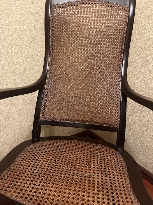 Cadeira de Baloiço - Mogno e Palhinha