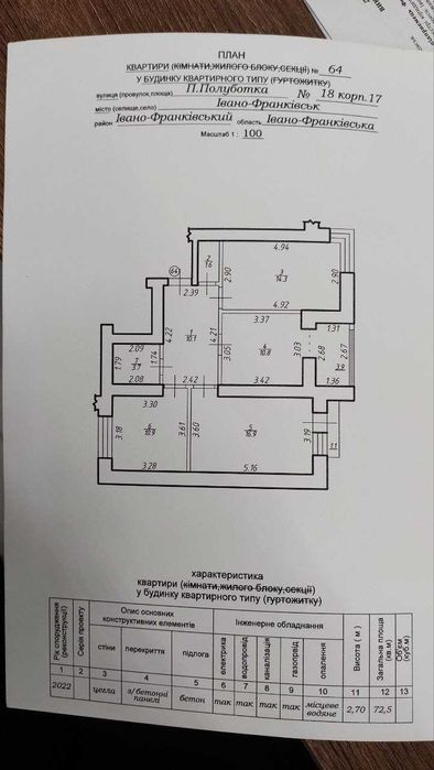 Продається 3к.кв. в ЖК “Опришівська слобода” 1 черга !