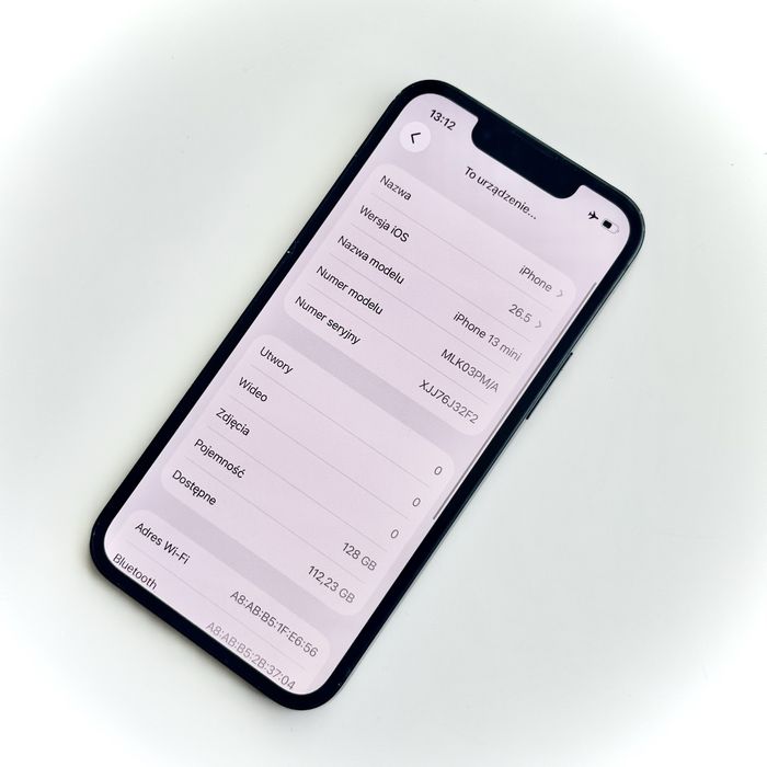 IPhone 13 Mini 128gb Midnight - BATERIA 87% - W PEŁNI ORYGINALNY