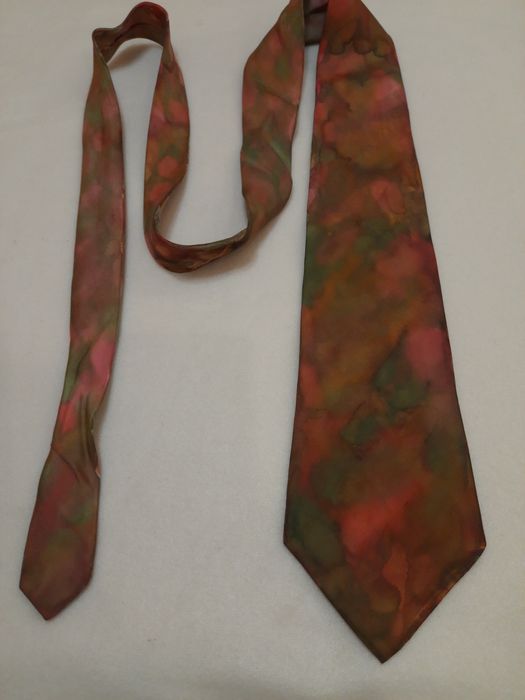 Krawat ręcznie malowany