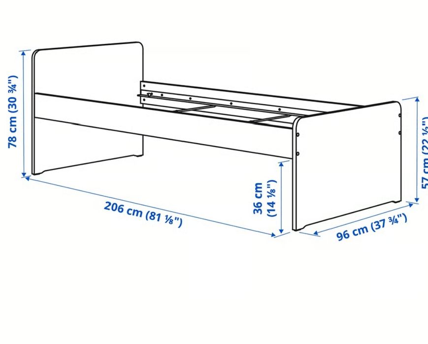 Łóżko Ikea Släkt 90x200  bez  materaca