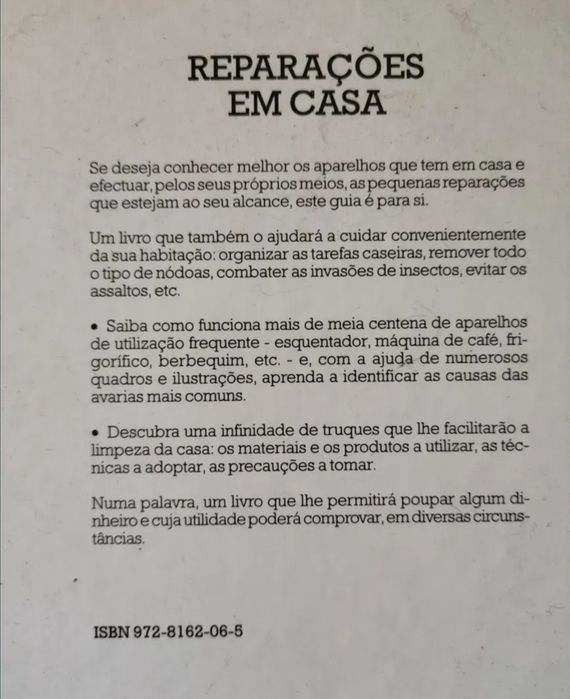 Livro Reparações em casa, da EDIDECO