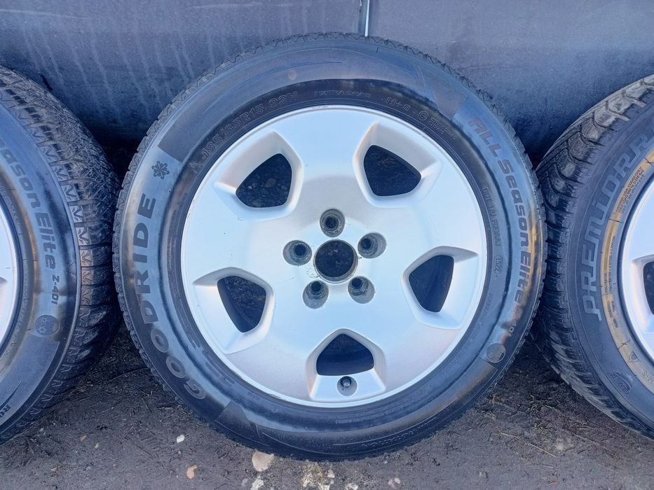 Felgi z oponami 185/65R15 wielosezon 24r Audi 5x100 A1 A2 A3 chrysler