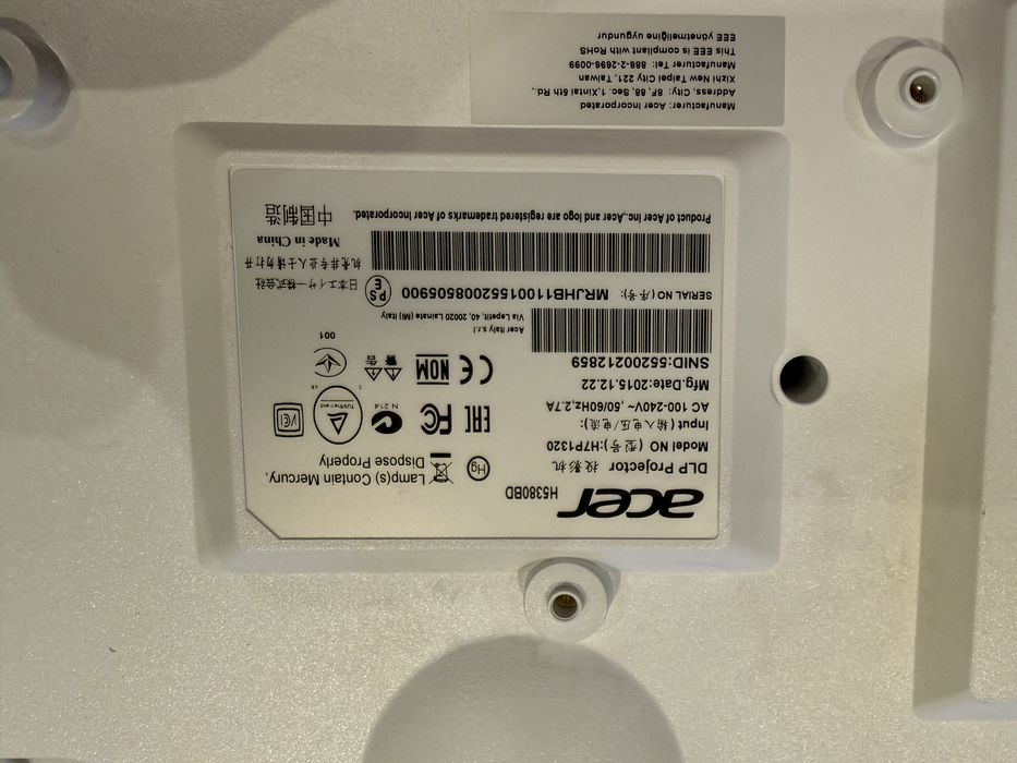 Projektor Acer DLP   H5380BD