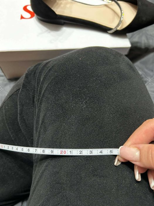 Czarne wiązane baleriny 38