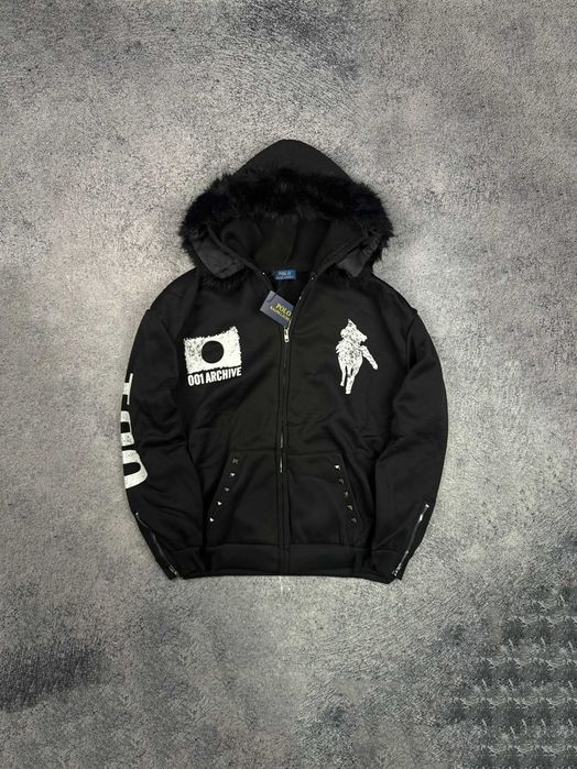 ‼️ З БІРКАМИ ‼️ Зип худи Ralph Lauren Archive з мехом худі зіпка кофта